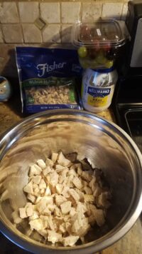 cut the chicken into desired sized pieces