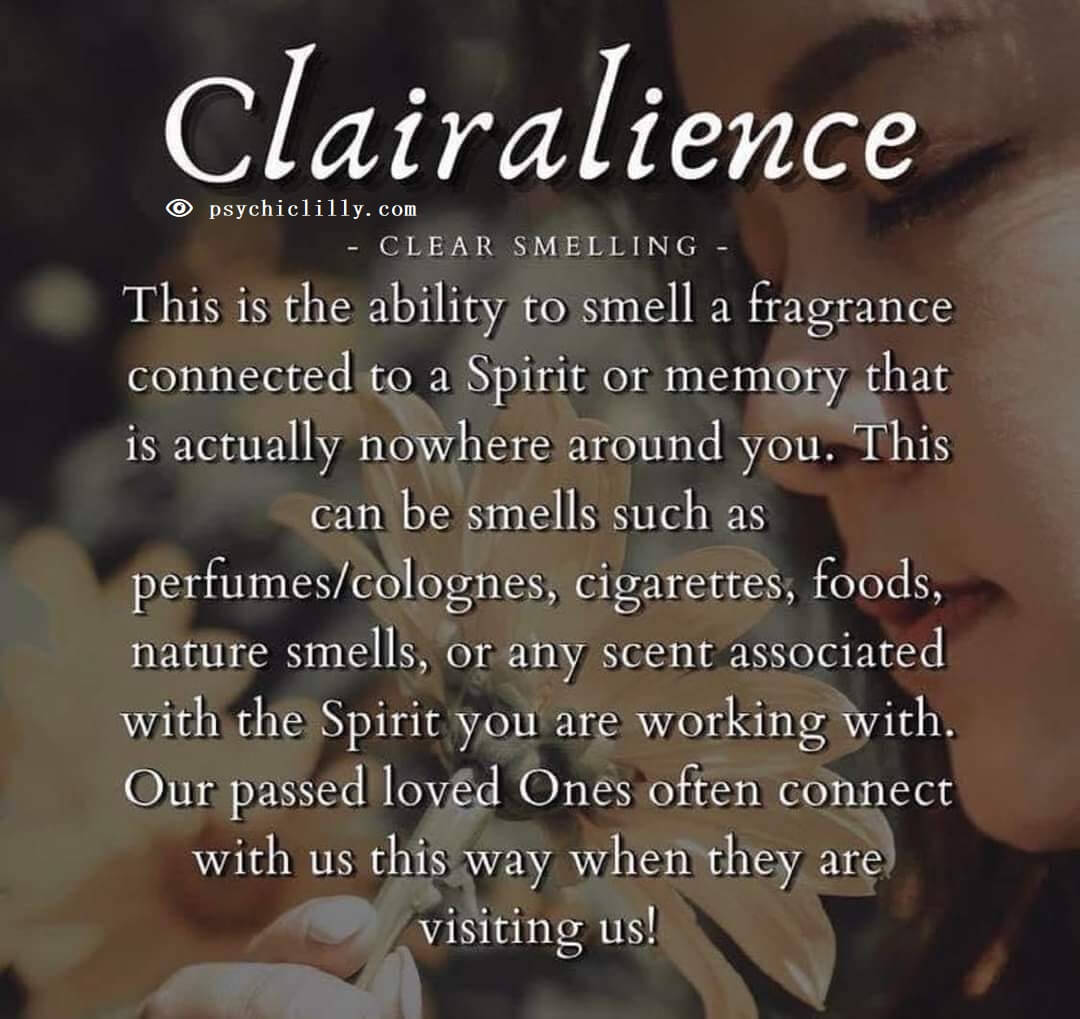 Clairalience clear smelling intuitive psychic sense