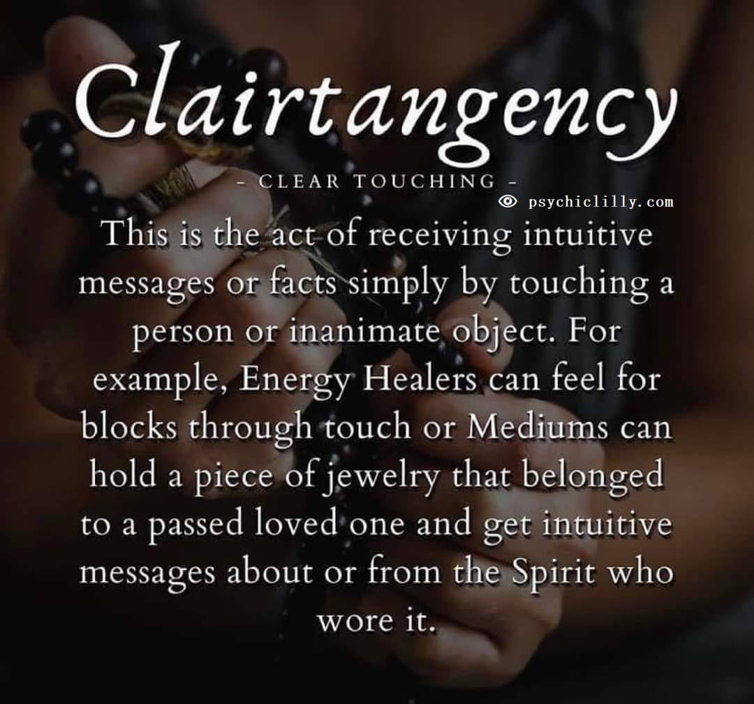 Clairangency clear touching psychic sensitivity