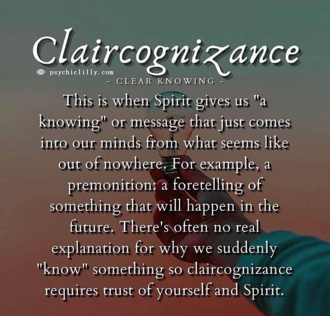 Claircognizance clear knowing intuitive sense
